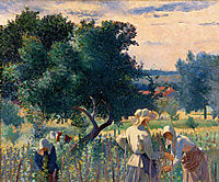 Women Tying the Vine, 1890, cross