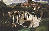 Waterfall at Jajce, 1903, csontvary