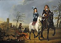 Lady and Gentleman on Horseback, 1655, cuyp