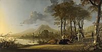 River Landscape with Horseman and Peasants, 1660, cuyp