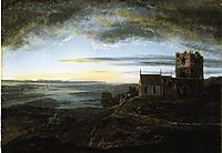 Avaldsnes church, 1820, dahl