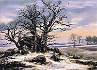 Megalith Grave in Winter, 1825, dahl