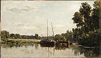 The barges, 1865, daubigny