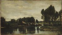 Boats on the Oise, 1865, daubigny