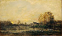 The bog in the sunset, 1861, daubigny