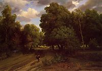 The Crossroads at the Eagle Nest, Forest of Fontainebleau, c.1844, daubigny