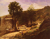 Entering The Village, daubigny