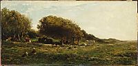 The graves of Villerville nemed also meadow with a view on the sea, 1859, daubigny