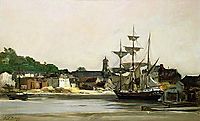 The Harbour at Honfleur, daubigny