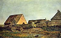 The peasant yard, 1855, daubigny