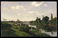 The River Seine at Mantes, c.1856, daubigny