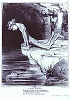 The Beautiful Narcissus, 1842, daumier