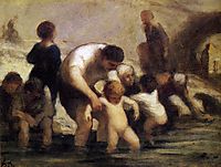 The Children with the bath, daumier