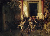 Exit of the Turkish school, daumier