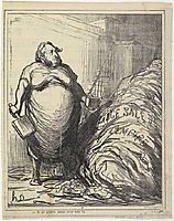 Rouher. I can never wash all this (dirty linen of the Empire), 1872, daumier