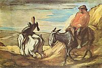 Sancho Panza and Don Quixote in the Mountains, daumier