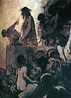 We want Barabbas (Ecce Homo), 1852, daumier