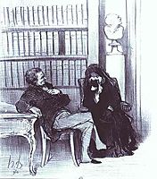 The Widow at a Consultation, c.1846, daumier