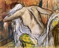 After Bathing, Woman Drying Herself, 1892, degas