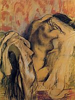 After Bathing, Woman Drying Herself, c.1907, degas