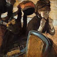 At the Milliner-s, c.1882, degas