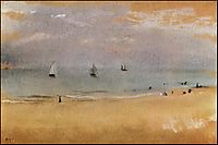 Beach with Sailing Boats, c.1869, degas