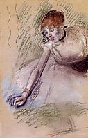 Bowing Dancer, c.1885, degas