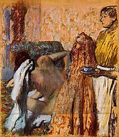 Breakfast after Bath, c.1898, degas