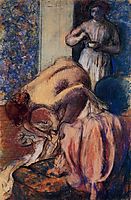Breakfast after Bathing, c.1894, degas