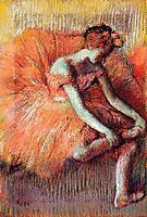 Dancer Adjusting Her Sandel, c.1896, degas