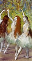 Dancers in Green, c.1878, degas