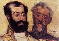 General Mellinet and Chief Rabbi Astruc, 1871, degas