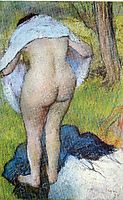 Nude Woman Pulling on Her Clothes, 1885, degas