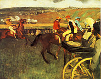 The Racecourse, Amateur Jockeys, 1880, degas