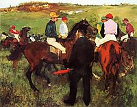 Racehorses at Longchamp, 1875, degas
