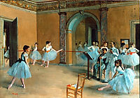 Rehearsal on stage, 1874, degas