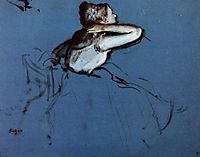 Seated Dancer in Profile, 1873, degas