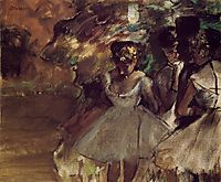 Three Dancers behind the Scenes, c.1885, degas