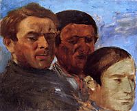 Three Heads, c.1871, degas