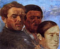 Three Heads, c.1871, degas