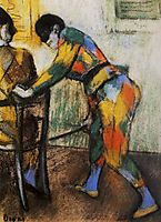 Two harlequins, 1886, degas