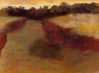 Wheatfield and Line of Trees, c.1893, degas