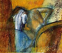 Woman Seen from Behind, Drying Hair, c.1910, degas