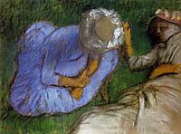 Young Women Resting in a Field, c.1882, degas