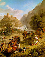 Arabs Skirmishing in the Mountains, 1863, delacroix