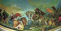 Attila and his Hordes Overrun Italy and the Arts, 1847, delacroix