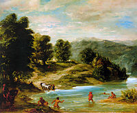 The Banks of the River Sebou, 1858, delacroix