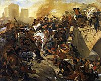 The Battle of Taillebourg, draft, 1834-1835, delacroix