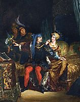 Charles VI and Odette de Champdivers, 1826, delacroix