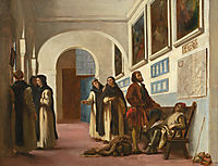 Christopher Columbus and His Son at La Rábida, 1838, delacroix